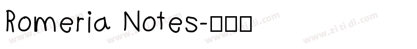 Romeria Notes字体转换